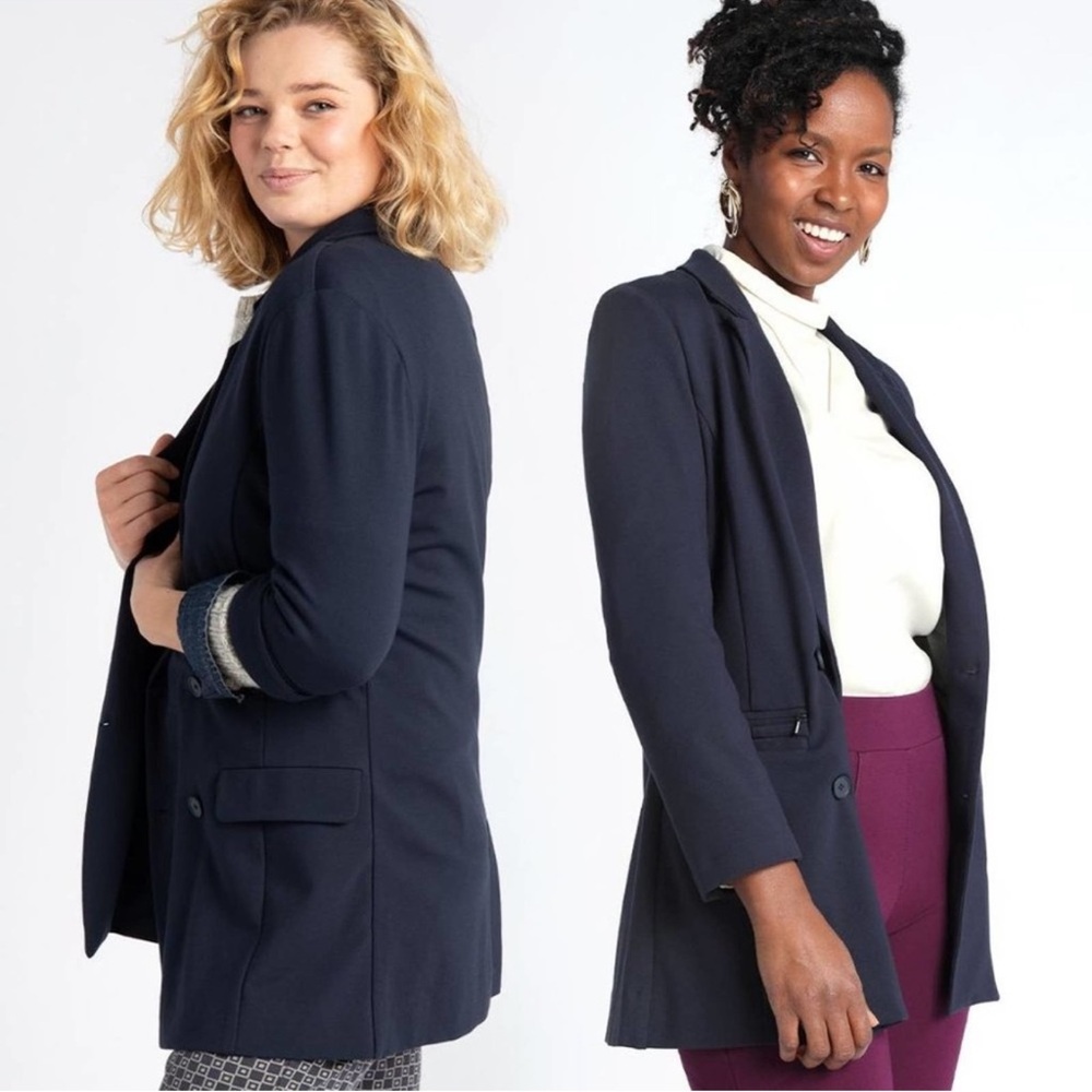 Betabrand Boyfriend Blazer relaxed